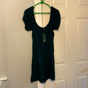 Emerald Wild Fable of-the-shoulder dress
